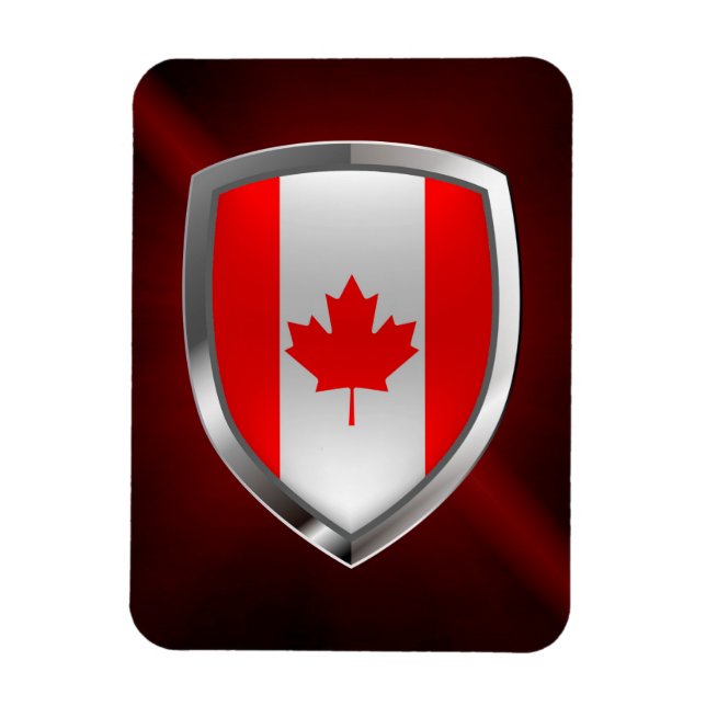 Canada Mettalic Emblem Magnet (Vertical)