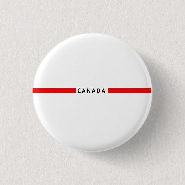 Canada minimalistic flag 3 cm round badge (Front)