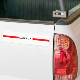 Canada minimalistic flag bumper sticker