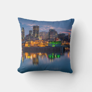 Canada, Montreal, skyline and Old Port Cushion