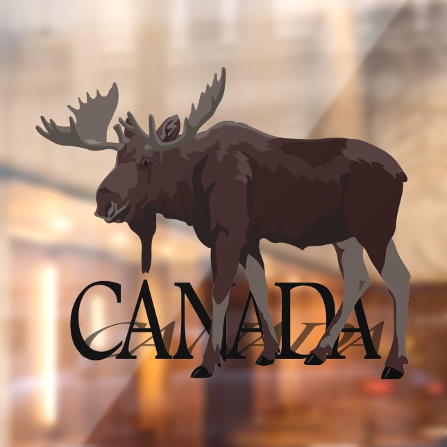 Canada Moose Decal Personalised Moose Window Cling (Sheet 2)