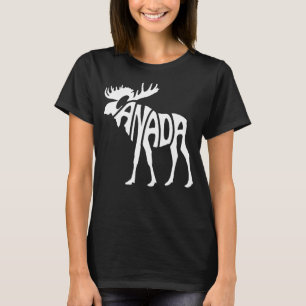 Canada Moose Red White  Canadian Pride Canada Day T-Shirt