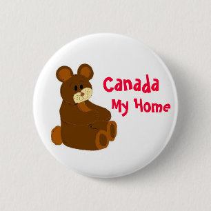Canada, My Home 6 Cm Round Badge