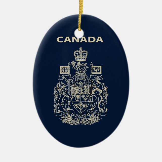 Canada national emblem ceramic ornament (Front)