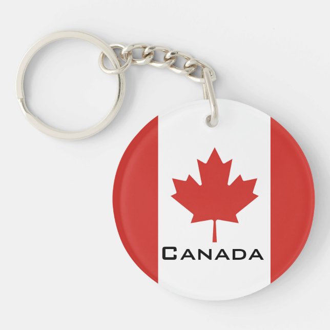 Canada national Flag Patriotic Gifts Key Ring (Front)