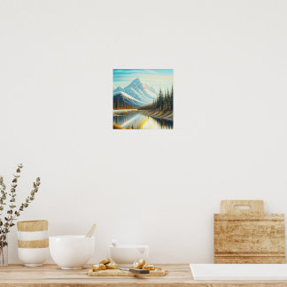 Canada Nature Landscape Oil Painting Poster