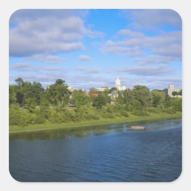 Canada, New Brunswick, Fredericton, City view Square Sticker (Front)