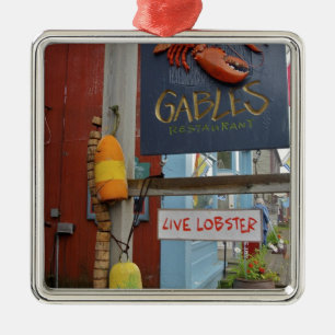 Canada, New Brunswick, St Andrews. Colourful Metal Ornament