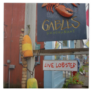 Canada, New Brunswick, St Andrews. Colourful Tile