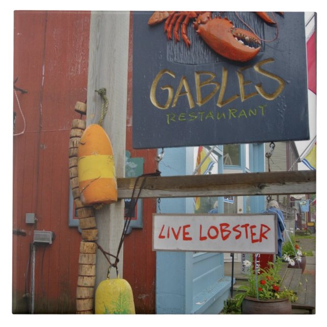 Canada, New Brunswick, St Andrews. Colourful Tile (Front)