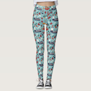 Canada New England Cruise Fall Ship Design Leggings