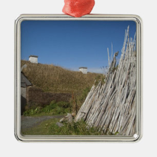 Canada, Newfoundland and Labrador, L'Anse Aux 2 Metal Tree Decoration