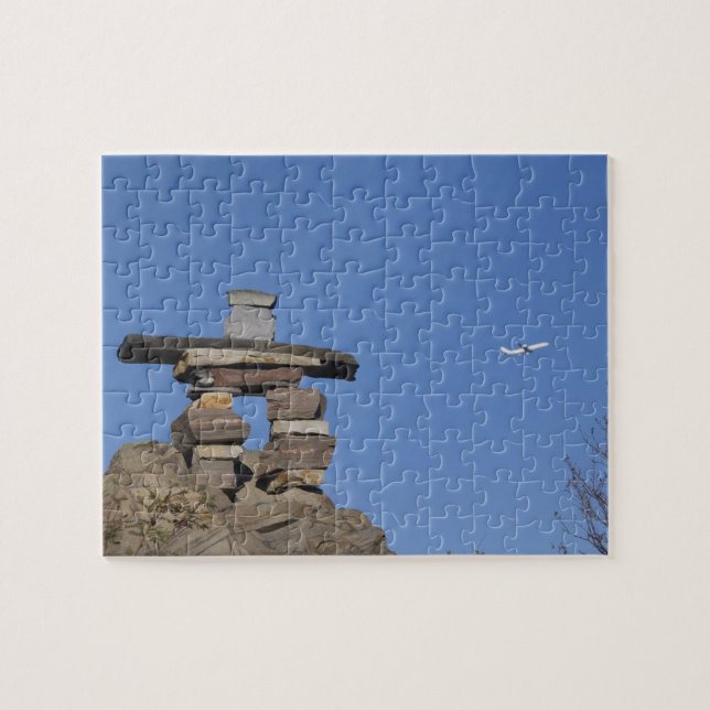 Canada, Newfoundland, St. John's. Inukshuk (to Jigsaw Puzzle (Horizontal)