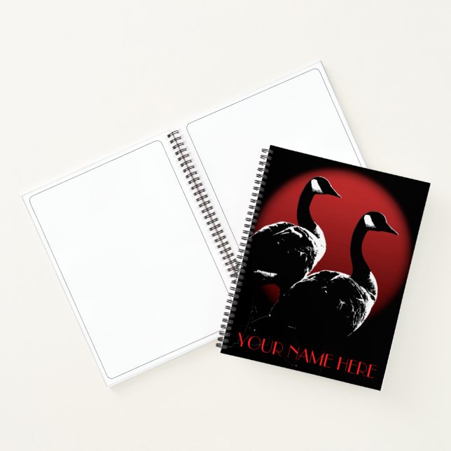 Canada Notebook Custom Canada Goose Notebooks Gift (Inside)