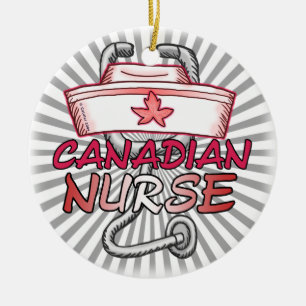 Canada Nurse Ceramic Tree Decoration