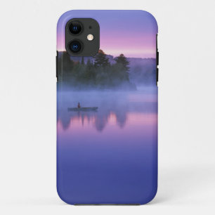 Canada, Ontario, Algonguin Park, Canoeist on iPhone 11 Case