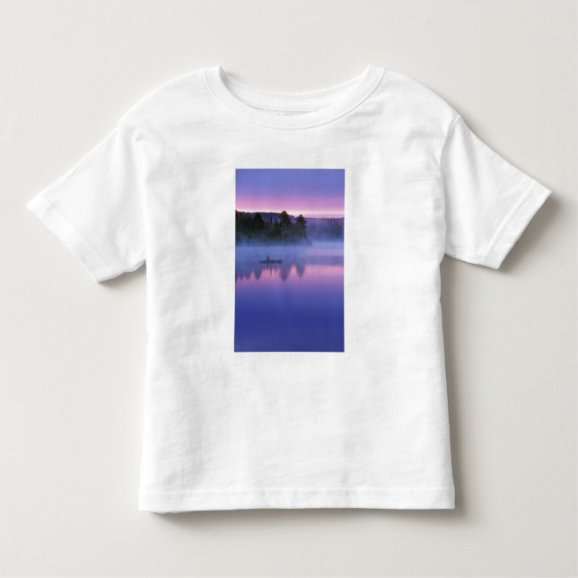 Canada, Ontario, Algonguin Park, Canoeist on Toddler T-Shirt (Front)