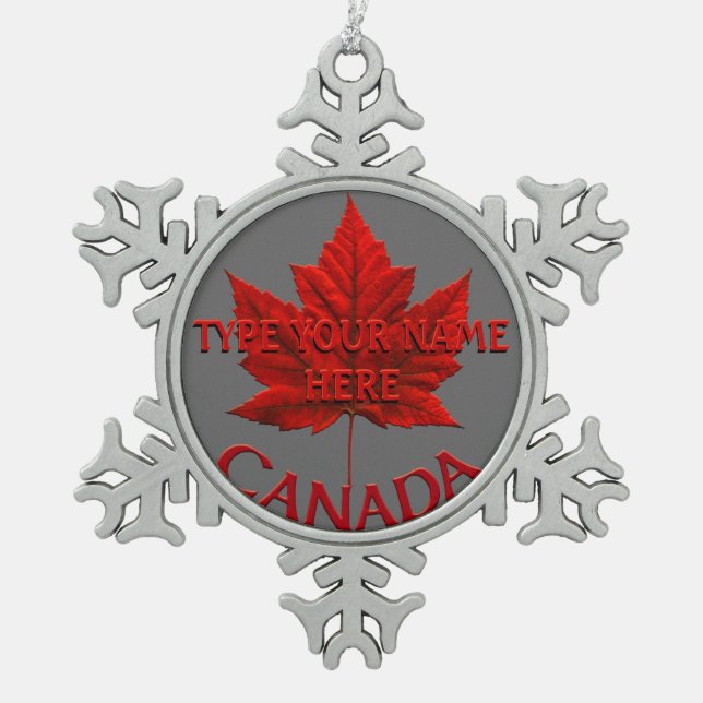 Canada Ornament Personalised Canada Souvenir (Front)