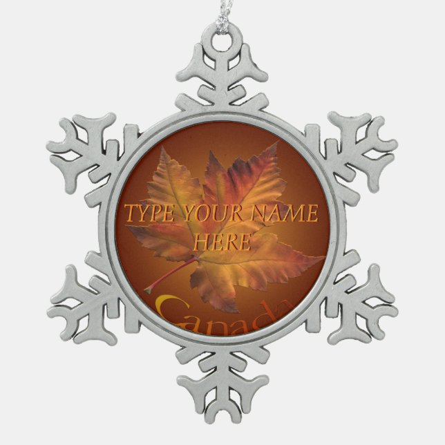 Canada Ornament Personalised Canada Souvenir (Front)