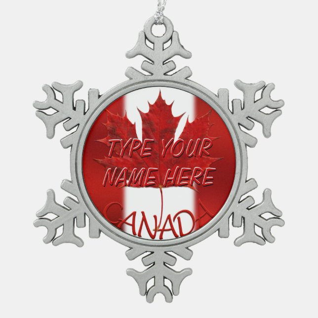 Canada Ornament Personalised Canada Souvenir (Front)