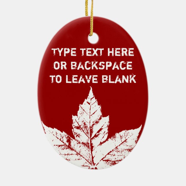 Canada Ornament Personalised Souvenir  Canada Gift (Back)