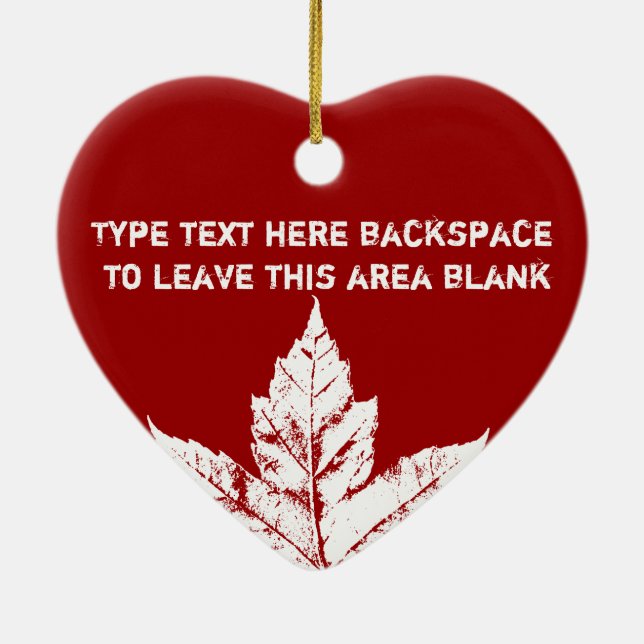 Canada Ornament Personalised Souvenir  Canada Gift (Back)