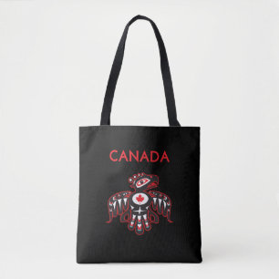 Canada Pacific Northwest Haida Bird Dark Color Tote Bag