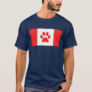 Canada Paw Flag - Funny Canadian Flag T-Shirt