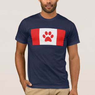 Canada Paw Flag - Funny Canadian Flag T-Shirt