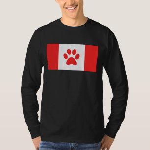 Canada Paw Flag - Funny Canadian Flag T-Shirt