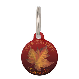 Canada Pet Tag Personalised Canada Maple Leaf Tag