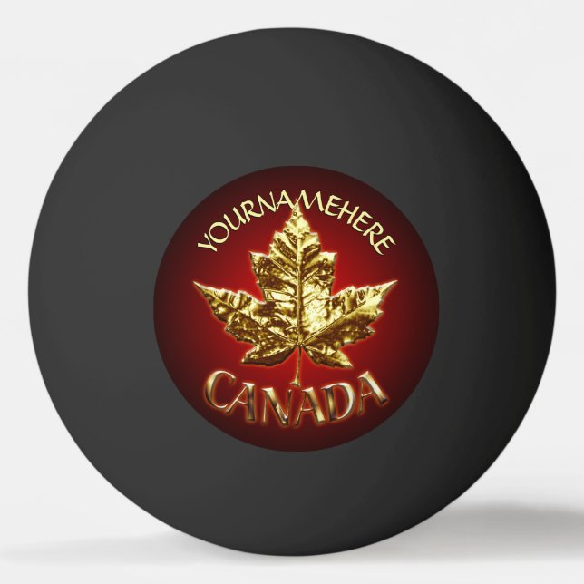 Canada Ping Pong Ball Personalised Canada Balls (Front)