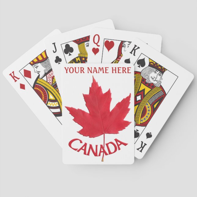 Canada Playing Cards Canada Custom Souvenir Cards (Back)