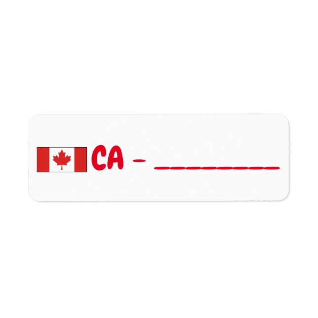 Canada post crossing return address label (Front)
