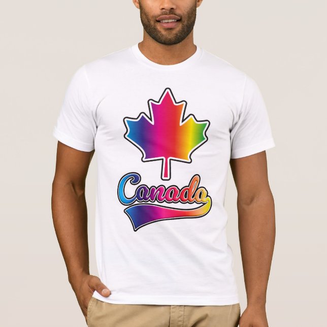 Canada Pride rainbow logo T-Shirt (Front)