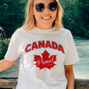 "Canada Proud Est. 1867" With Maple Leaf Graphic T-Shirt