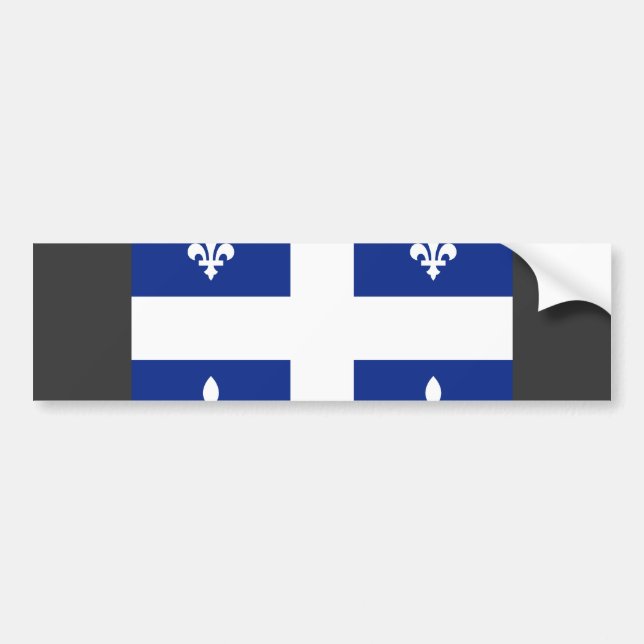 Canada Quebec Flag Bumper Sticker (Front)
