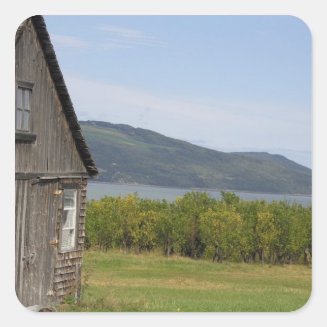 Canada,  Quebec,  L'isle-aux-Coudres, Square Sticker (Front)