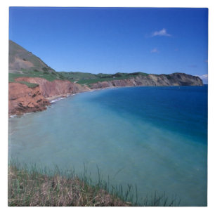 Canada, Quebec, Magdalen Islands, Cap Alright Ceramic Tile