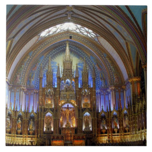 Canada,  Quebec,  Montreal. Interior of Notre 2 Ceramic Tile