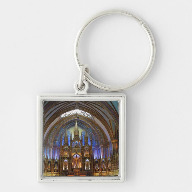 Canada,  Quebec,  Montreal. Interior of Notre 2 Key Ring (Front)