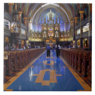 Canada,  Quebec,  Montreal. Interior of Notre 3 Tile