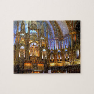 Canada,  Quebec,  Montreal. Interior of Notre Jigsaw Puzzle