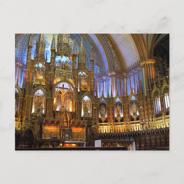 Canada,  Quebec,  Montreal. Interior of Notre Postcard (Front)