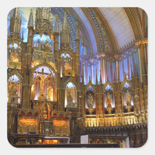 Canada,  Quebec,  Montreal. Interior of Notre Square Sticker