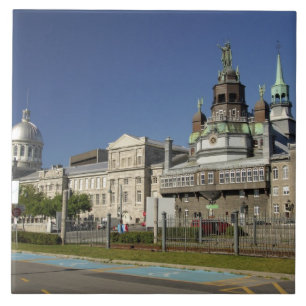 Canada,  Quebec,  Montreal. Old Montreal Ceramic Tile
