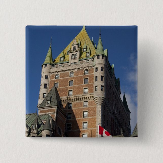 Canada, Quebec, Quebec City. Fairmont Chateau 15 Cm Square Badge (Front)
