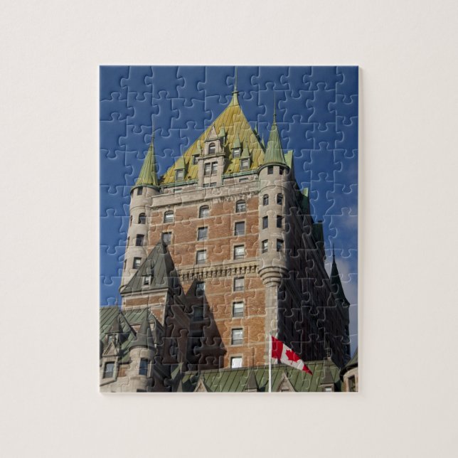 Canada, Quebec, Quebec City. Fairmont Chateau Jigsaw Puzzle (Vertical)