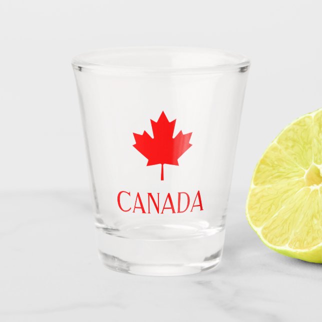 Canada Red Shot Glass (Front)