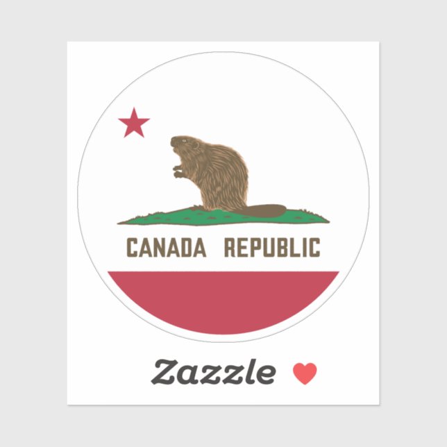 Canada Republic California Flag Beaver (Sheet)
